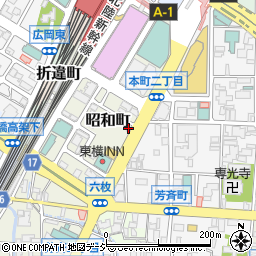 日産レンタカー金沢駅前店周辺の地図