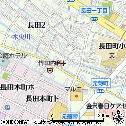 石川県金沢市長田2丁目8周辺の地図