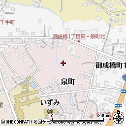 栃木県鹿沼市泉町周辺の地図