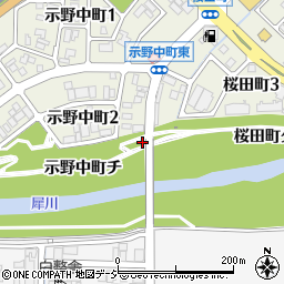 石川県金沢市示野中町チ周辺の地図