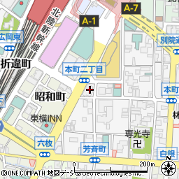 富国生命保険相互会社　金沢支社周辺の地図