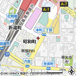 焼肉 ホルモン 大判 金沢駅前周辺の地図
