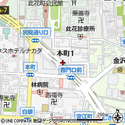 石川県金沢市本町1丁目6周辺の地図