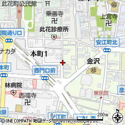 名鉄協商金沢安江町駐車場周辺の地図