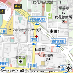 石川県金沢市本町1丁目4周辺の地図