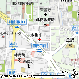 名鉄協商金沢本町１丁目駐車場周辺の地図