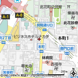 金沢駅前エコロパーク駐車場周辺の地図