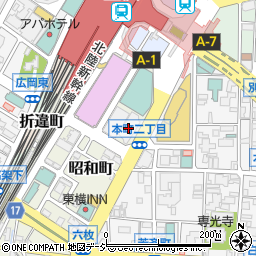 アサヒビール株式会社　北陸統括本部・金沢支社周辺の地図
