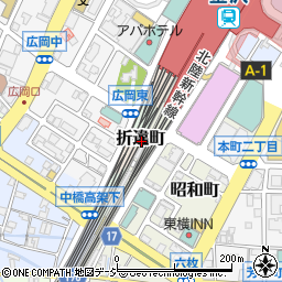 石川県金沢市折違町周辺の地図