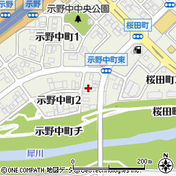 石川県金沢市示野中町周辺の地図