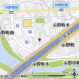 石川県金沢市示野町南134周辺の地図