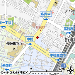 名鉄協商金沢中橋町駐車場周辺の地図