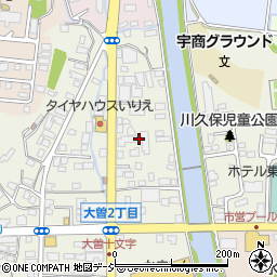 栃木県宇都宮市上大曽町周辺の地図