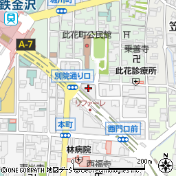 金沢市役所福祉健康局　いきいきギャラリーアンテナショップ周辺の地図