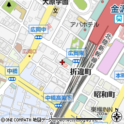 ダイワロイネットホテル金沢駅西口駐車場【普通車：7:00～21:00】※高さ注意周辺の地図