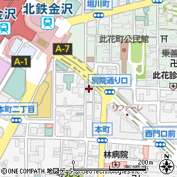 彌助加賀本店周辺の地図