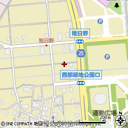 石川県金沢市稚日野町（南）周辺の地図