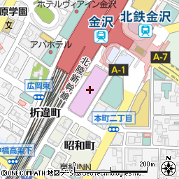 石川県立音楽堂　カフェ・コンチェルト周辺の地図