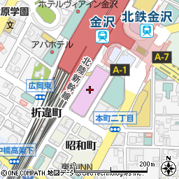 石川県立音楽堂駐車場周辺の地図