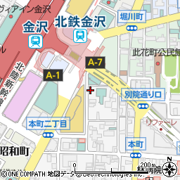 Ｊネットレンタカー北陸株式会社金沢駅前店周辺の地図