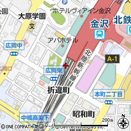 駅レンタカー金沢営業所周辺の地図