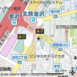 ガーデンホテル金沢周辺の地図