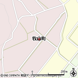 石川県金沢市牧山町周辺の地図