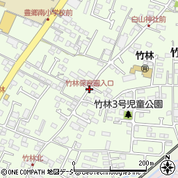 竹林保育園入口周辺の地図