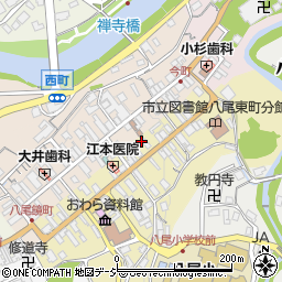 消防機関　富山市消防団八尾方面団八尾分団周辺の地図