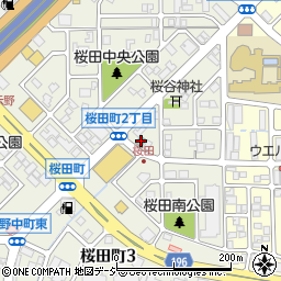 金沢桜田郵便局周辺の地図