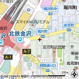 ジャパンローヤルゼリー株式会社　金沢支社周辺の地図