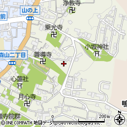 石川県金沢市山の上町周辺の地図