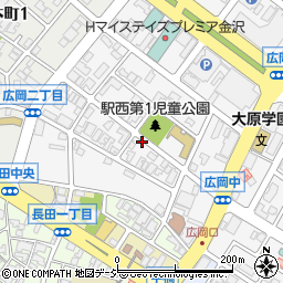 名鉄協商金沢広岡駐車場周辺の地図