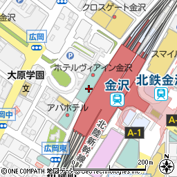 むすび金沢駅店周辺の地図