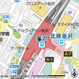 廻る富山湾 すし玉 金沢駅店周辺の地図