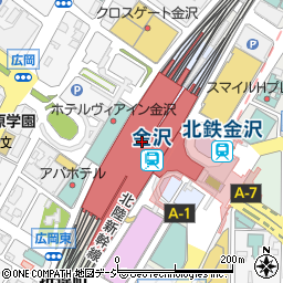 信州そば処そじ坊 金沢駅ターミナルビル店周辺の地図
