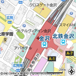 温野菜 金沢駅ビル店周辺の地図