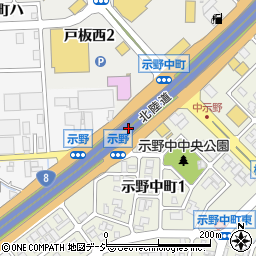 石川県金沢市示野中町ロ周辺の地図