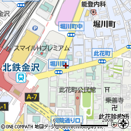 TCB東京中央美容外科　金沢院周辺の地図