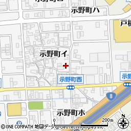 石川県金沢市示野町イ22周辺の地図
