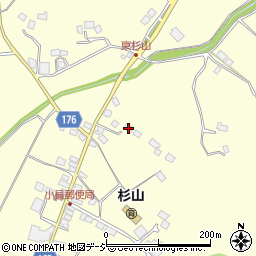栃木県芳賀郡市貝町杉山672周辺の地図