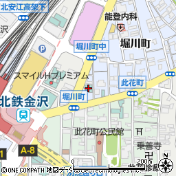 赤から 金沢駅前店周辺の地図