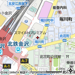 和ノ音 wanone 金沢駅前店周辺の地図