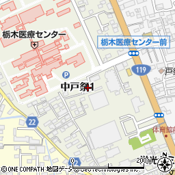 栃木県宇都宮市中戸祭周辺の地図