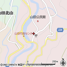富山県富山市山田湯周辺の地図