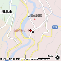 富山県富山市山田湯周辺の地図
