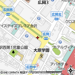 石川県金沢市広岡周辺の地図
