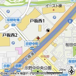 松屋 金沢示野店周辺の地図