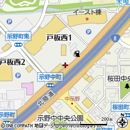 石川県金沢市戸板西1丁目76周辺の地図