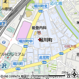 名鉄協商金沢堀川町中第４駐車場周辺の地図